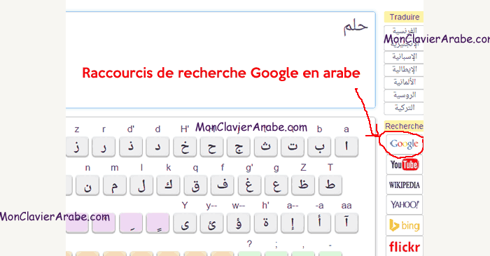 Comment effectuer une recherche sur google en arabe?